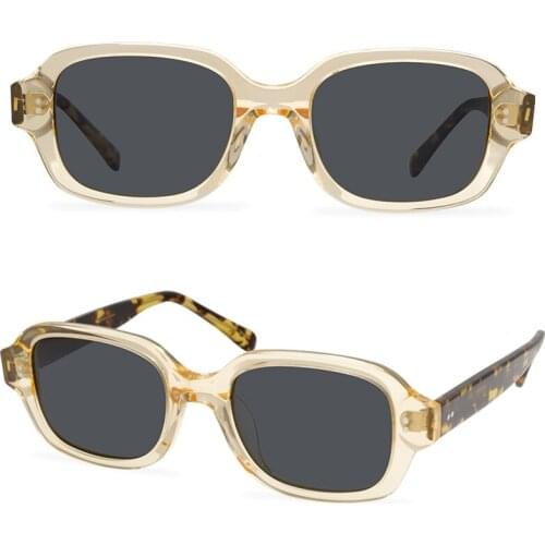 Personality Classic Retro Acetate Sunglasses For Men Rectangular Trend Luxury Designer Eyewear Polarized Womens Glasses UV400