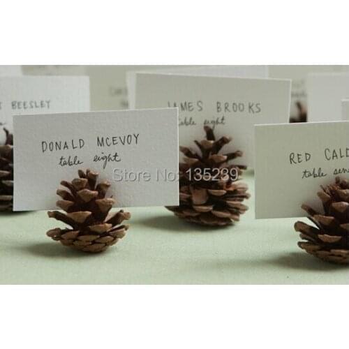 WEDDING PINECONE ESCORT Cards Rustic : Set of 20 Woodland Wedding Place Cards, Table Numbers, Rustic, Country, Fall Winter