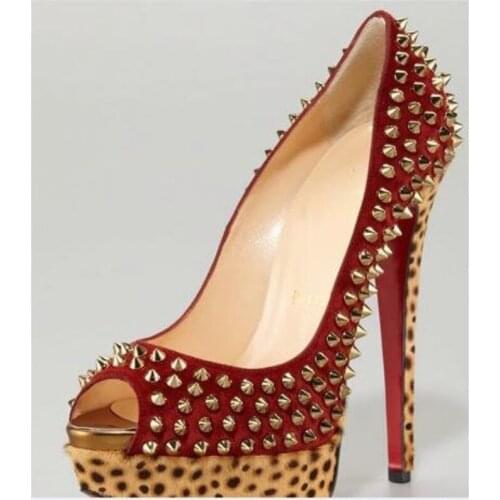 SHOFOO shoes,Elegant beautiful womens shoes, suede, about 14.5 cm high-heeled womens shoes, peep toe pumps. SIZE: 34-45