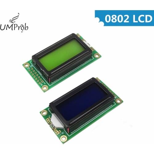 0802 LCD Module 8 x 2 Character Display 3.3V / 5V LED LCD Backlight for arduino Diy Kit