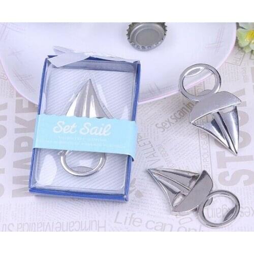 100 Pieces/lot) Newest Wedding Gift of Sailboat bottle opener Wedding favors For Beach themed wedding and Ocean Party Gift