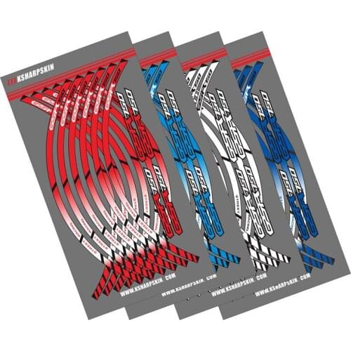 12 X Thick Edge Outer Rim Sticker Stripe Wheel Decals FOR SUZUKI GSR 750 gsr750