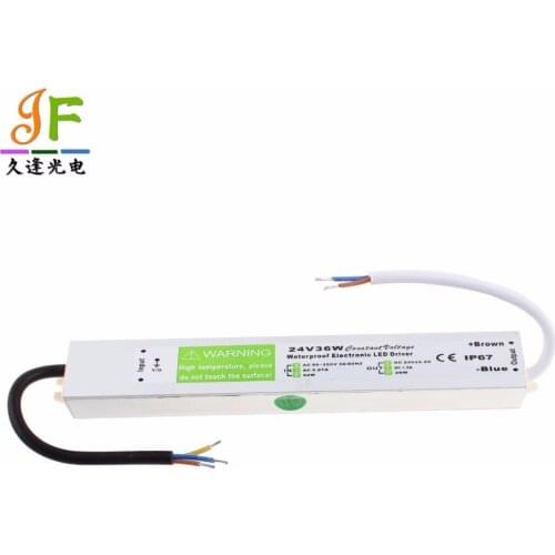 20pcs IP67 24V 36W Waterproof Transformer Power Supply Adapter LED Driver AC100-260V to DC24V Switch Transformer For LED Strip