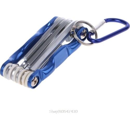 8pcs High Quality Portable Foldable Key Hex Wrench Set Metric System Inner Hexagon Spanner Allen Wrench Screw Repair Tools D15