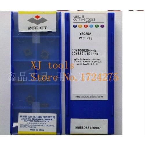 Free shipping 10Pcs CCMT060204 HM YBC252 CNC blade alloy carbide cutting tool carbide inserts Processing of steel