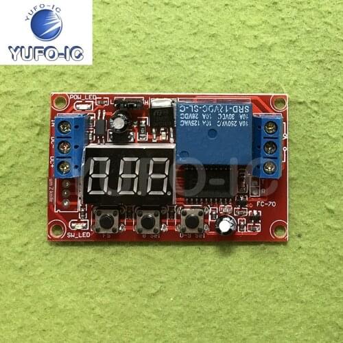 Free Ship 3pcs 12V/Multi-Function/Digital Display Adjustable Power Cycle High and Low Trigger Pulse Delay Relay Module