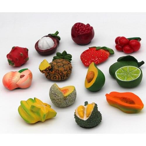 Bionic fruit refrigerator with 3D fridge magnets pineapple bamboo avocado papaya strawberry durian cherry carambola home décor