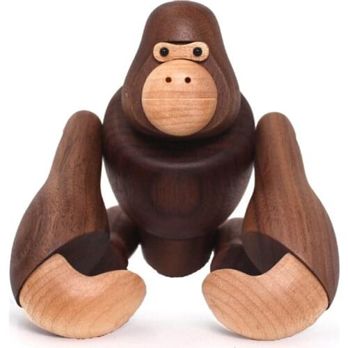 Wooden Crafts Gorilla Creative Home Furnishing Decorations Can Hang King Kong Gifts Wooden Decorations