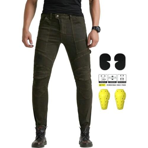 Motorcycle jeans, off-road racing jeans, mens and womens cycling knee pads and hip protection jeans, new 2021