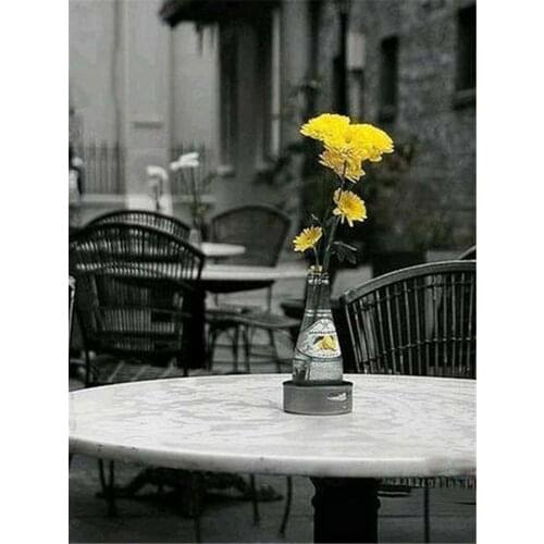 Black And White Landscape Printed Canvas 11CT Cross-Stitch Embroidery Patterns DMC Threads Craft Handiwork Hobby Needle