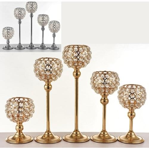 Crystal Tealight Votive Candle Holders Wedding Table Centerpieces Home Decoration for Living Dining Room Housewarming