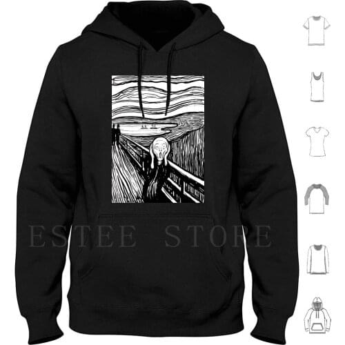 Edvard Munch " The Scream " ( 1895 ) ( Lithography ) Hoodies Long Sleeve Edvard Munch Edvard Munch Symbolism