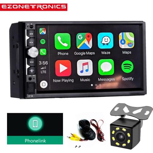 Smart Voice Carplay Car Radio Android Auto 1024x600 Bluetooth Handsfree Reomote Control AUX USB 7" HD Touch Screen Audio Stereo
