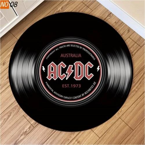 Retro Round Personality Carpet Music Vinyl Record Design Living Room Non-slip Chair 3d Carpet Home Decor Tapis Salon Rugs Mats