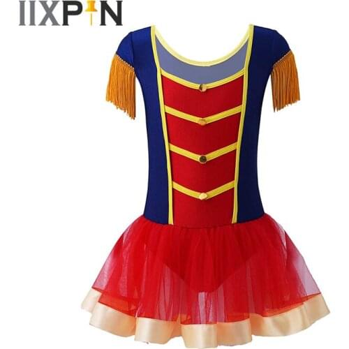 Children Halloween Cosplay Costumes Girls Ballet Dance Gymnastics Leotard Tutu Dress Kids Stage Performance Party Dancewear
