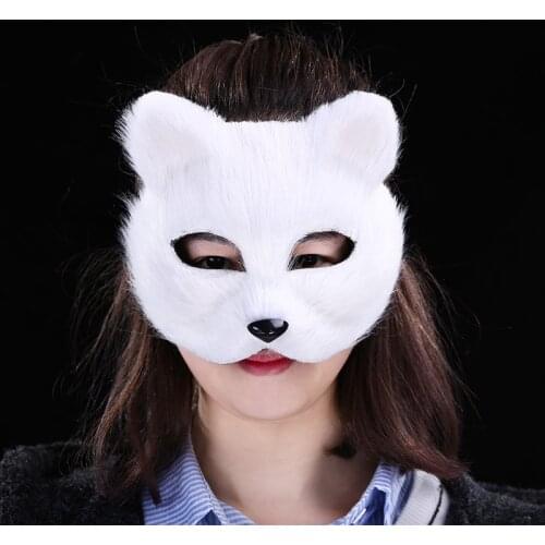 Masquerade Mask Animal Men and Women Half Face Props Toys Halloween Liaozhai Little Fox Fairy Fox Mask