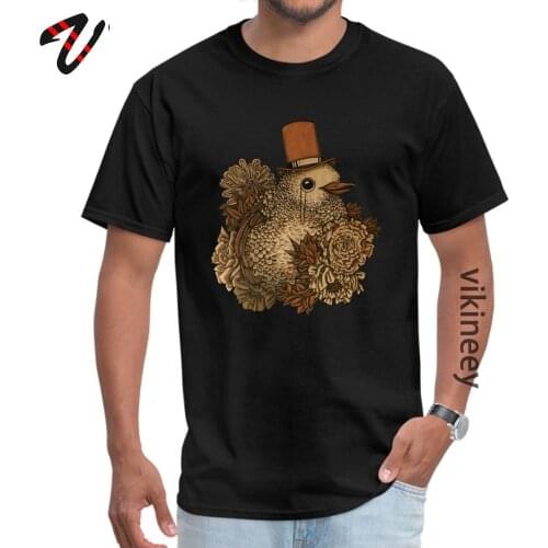 A Very Dapper Bird Printed On T-shirts for Men Husband Summer/Fall Tees Europe Tops T Shirt Jack Russell Terrier New Design