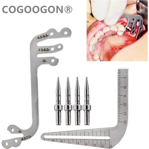 Dental Implant Guide Set Oral Planting Locator Positioning Guide Drilling Positioning Ruler Angle Ruler Implant Tools Dentist