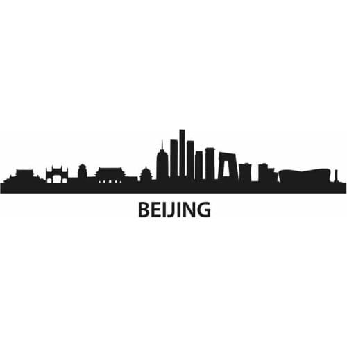 BEIJING City Decal Wall Sticker Vinyl Stickers Decor Mural Art Living Room Home Decoration Landmark Skyline Wall Decal