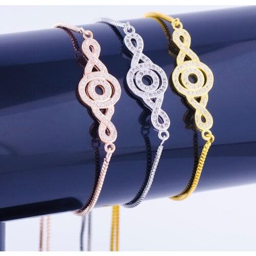 2018 New ARRIVAL Ali Moda Fashion Women Christmas Gifts Floating Connector Charm Gold Chains Bracelets