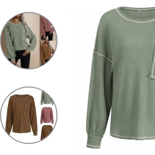 Autumn Stylish Solid Color Long Sleeve Sweater Comfy Sweater Long Sleeve for Daily Wear