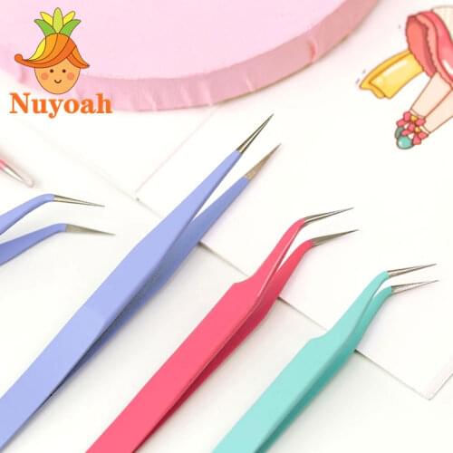 Macaron Color Stainless Steel Tweezers Portable DIY Scrpabooking Tape Sticker Tool Journal Paper Gadgets Practical Tweezers