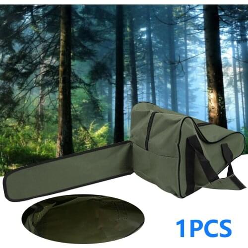 Portable 20'' Chainsaw Carrying Bag Box Protective Storage Chainsaw Case Waterproof Oxford Cloth Green Chain Saw Carrying Bag