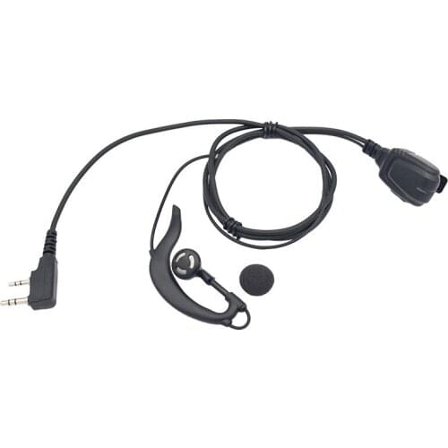 Walki talki mini earpiece ptt mic secur fbi ear piece headset clip two way radio police spy earphone 2 wire 35mm 25mm 2 pin