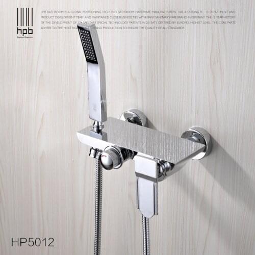 DUERNUO Complete sets Silver Bathroom Shower Faucets Bathtub Faucet Mixer Tap With Hand Shower Sets Body Brass