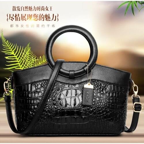 Style new womens handbag European and American fashion stone ring one shoulder slant span bag