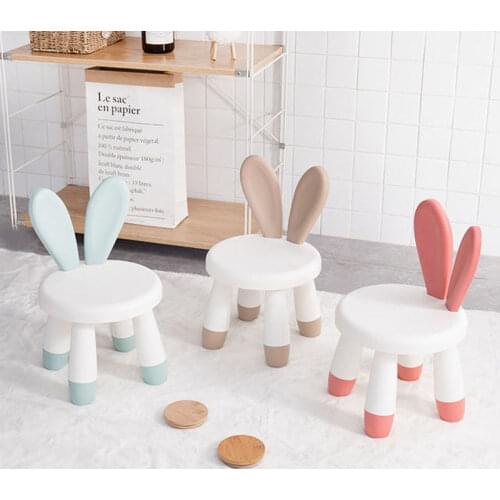 Small Stool Household Fashion Backrest Economic Toddler Chair Plastic Creative Stool Childrens Stool Cartoon Chair for Kids