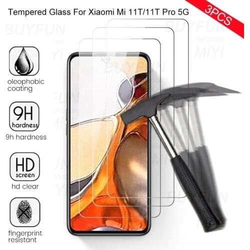 3pcs full cover protective glass for xiaomi xiomi xaomi xiomi mi 11t mi11t pro 5g 6.67'' smartphone screen protector safety film