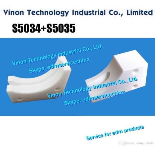 1 Set) S5034 Ceramic Pulley B Block+S5035 Pipe Holder Set 3051262, 3051255 for S odick A500.A500H wire cut edm machines