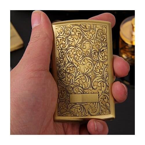 Hold 12pcs Men Antique Cigarette Case Metal Arabesque Pattern Cigarette Box Sealed Cigarette Accessories Fashion Gifts