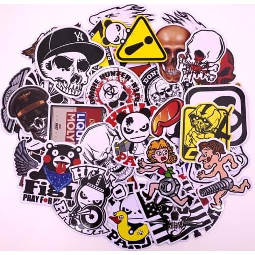 40 pcs Funny Car Stickers on Motorcycle Suitcase Home Decor Phone Laptop Covers DIY Vinyl Decal Sticker Bomb JDM Car styling