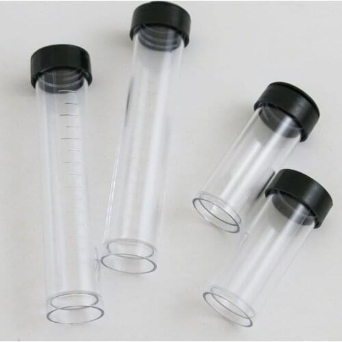 500 x Empty 10ml 20ml Clear Pastic Tube plastic bottle Test Tube Shape With Plastic lids for Jewelry Beads Display Container