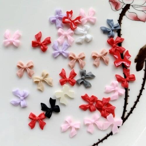 60pcs Solid color butterfly section flat back DIY jewelry accessories rhinestone top nail supplies nail art decor