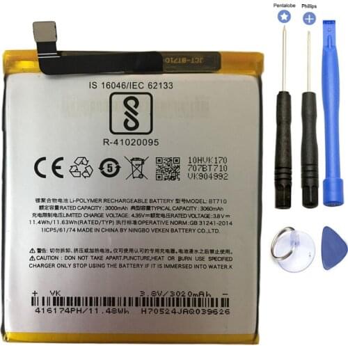3060mAh BT710 ForMeizu blue A5 BT710 battery M5c M710M M793Q cell Batterie Bateria Batterij Accumulator with tools