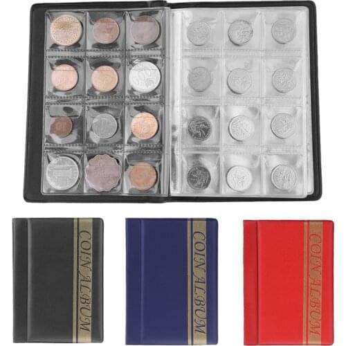 120 Pockets 10 Pages Coin Storage Album Vintage Storage Book for Coins Collection Coin Holder Coins Coinage Album Home Decor