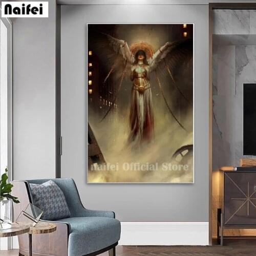 Diamond Embroidery Imprisoned Angel Desire For Freedom Full Square Diamond Painting DIY Cross Stitch Kit Mosaic Wall Art Decor