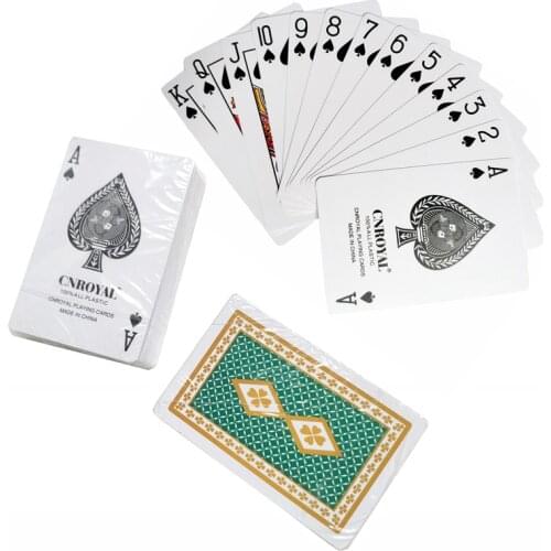 White PVC Plastic Playing Cards Waterproof Durable Poker Cards Game Deck Poker Set Magic Green Blue 2 Color Gift Cards