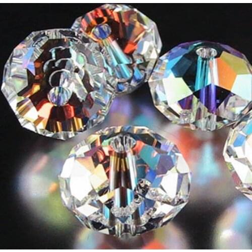 Free shipping China top AAA quality 5040 white AB crystal beads 4MM 6MM 8MM 10MM 12MM 14MM glass beads crystal rondelles beads