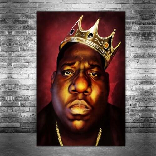 Biggie Smalls Modern Art Posters And Prints Portrait Of Biggie Small Canvas Painting On the Wall Art Canvas Pictures Home Decor