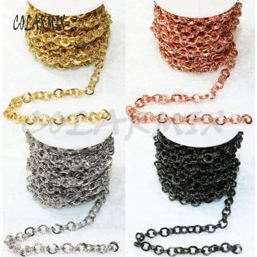 5 meters links Opened chain necklace keep colors Big O link Chain necklace accessories bulk for jewelry making 50261