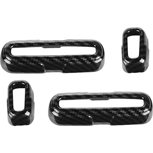 For Honda Accord 2018-2020 Car Seat Adjust Switch Button Cover Trim Decorative Frame Stickers Accessories, Carbon Fiber
