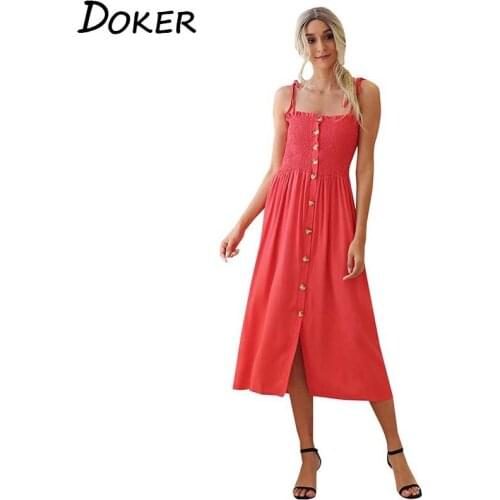 Doker Sleeveless Summer Dresses
