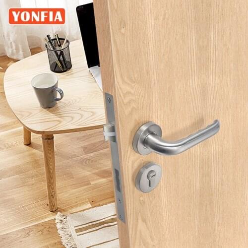 YONFIA 721301 New Finger Stainless Steel 304 Door Handle Interior Mortise Lever Door Lock Handle Stainless Steel For Wood Door