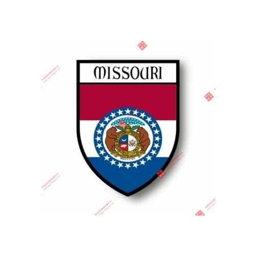 Interesting Car Stickers Decal Souvenir Vinyl Car Shield City Flag World Crest Usa Missouri Car Decal Decoration Laptop
