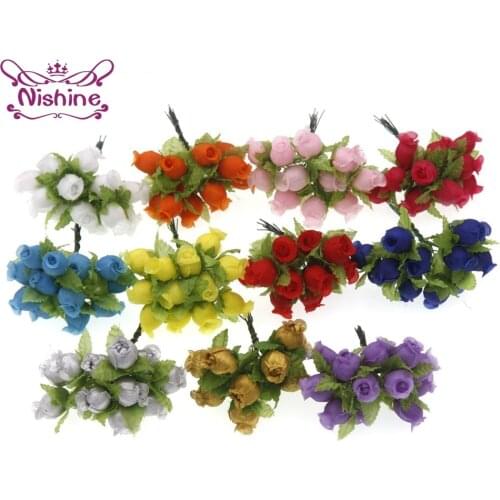 5pcs/lot Artificial Rose Flowers Accessories Holiday Partyt Decoration Material Fashion Handmade Floral Ornaments DIY Garland