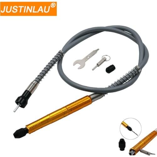 JUSTINLAU 108cm Aluminum Flexible Flex Shaft with Keyless Chuck 1/8 inch 3.175mm Connector Electric Grinder Power Rotary Tools